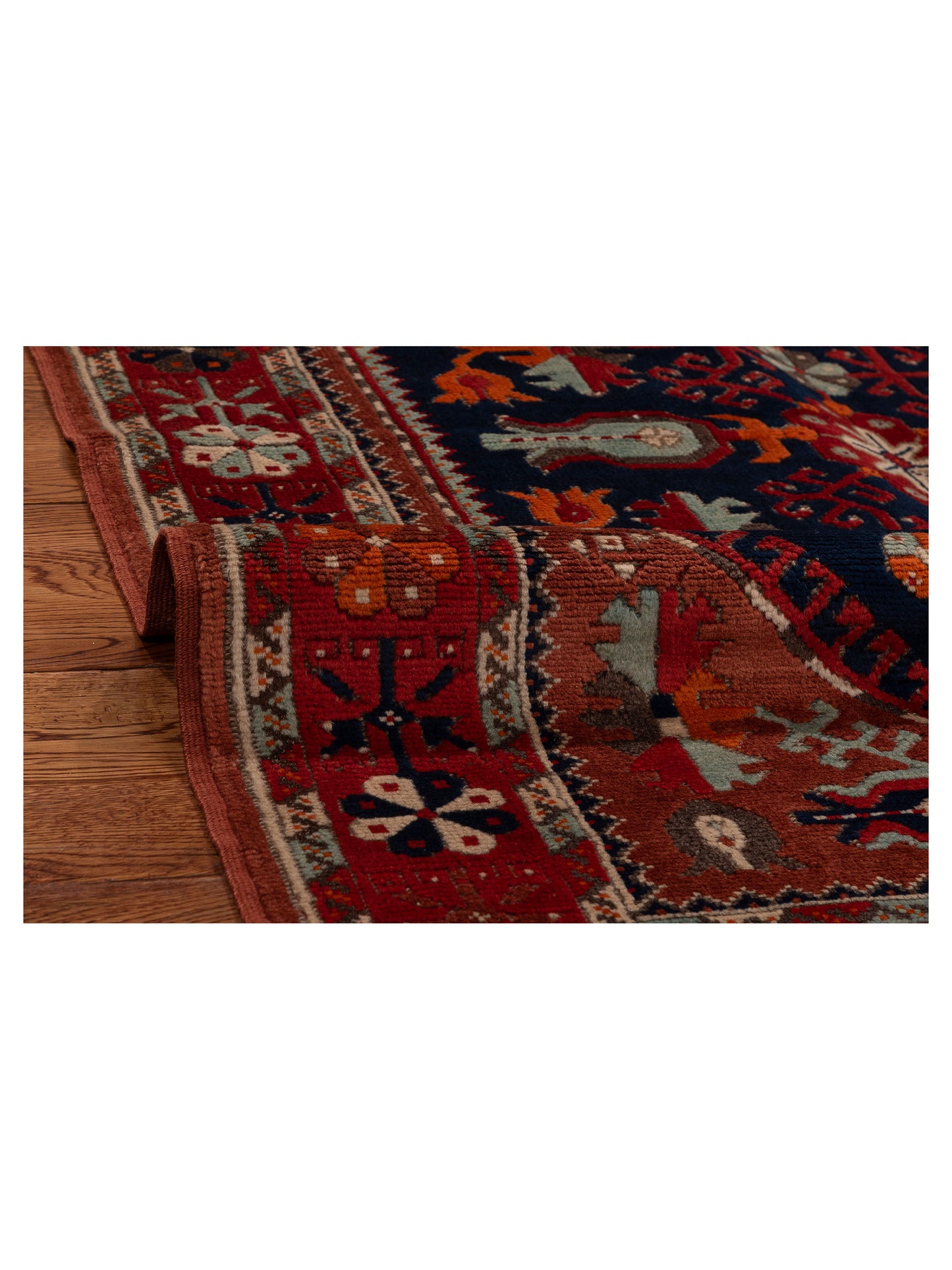 Shirvara Navy Red 3.10x5.10 Hand Knotted Rug