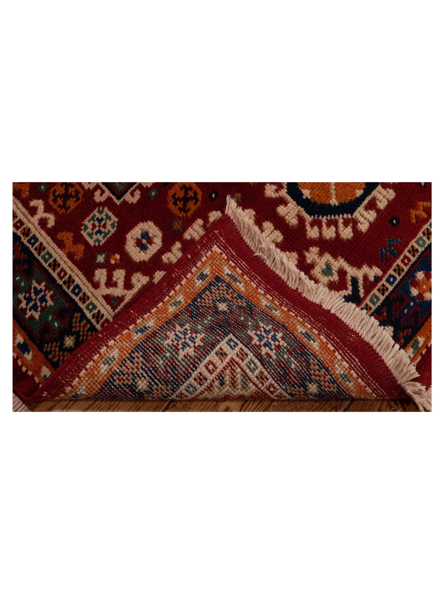 Shirvara Red Navy 3x4.4 Hand Knotted Rug