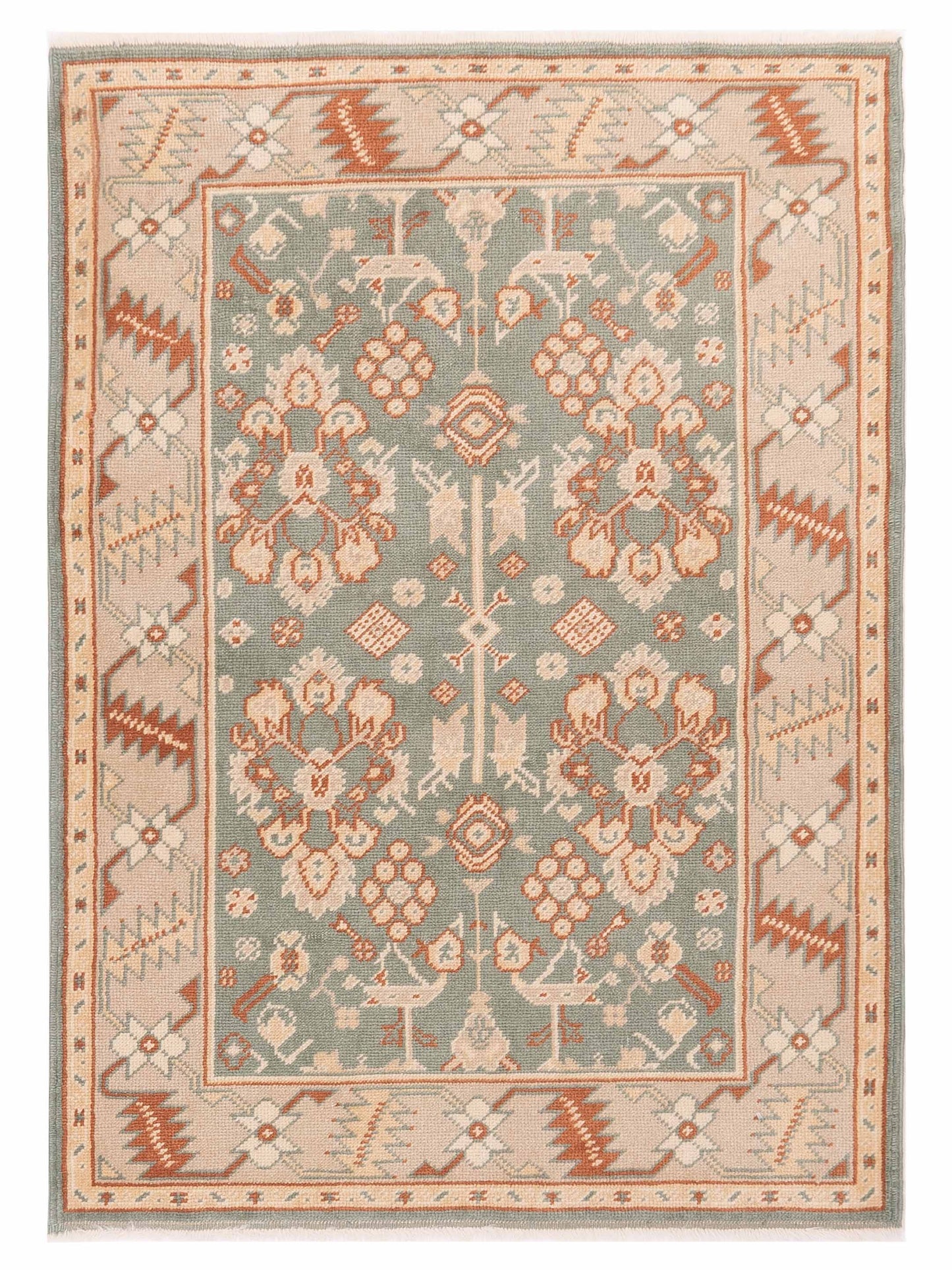 Pasha Anadol Oushak  Green Ivory Traditional