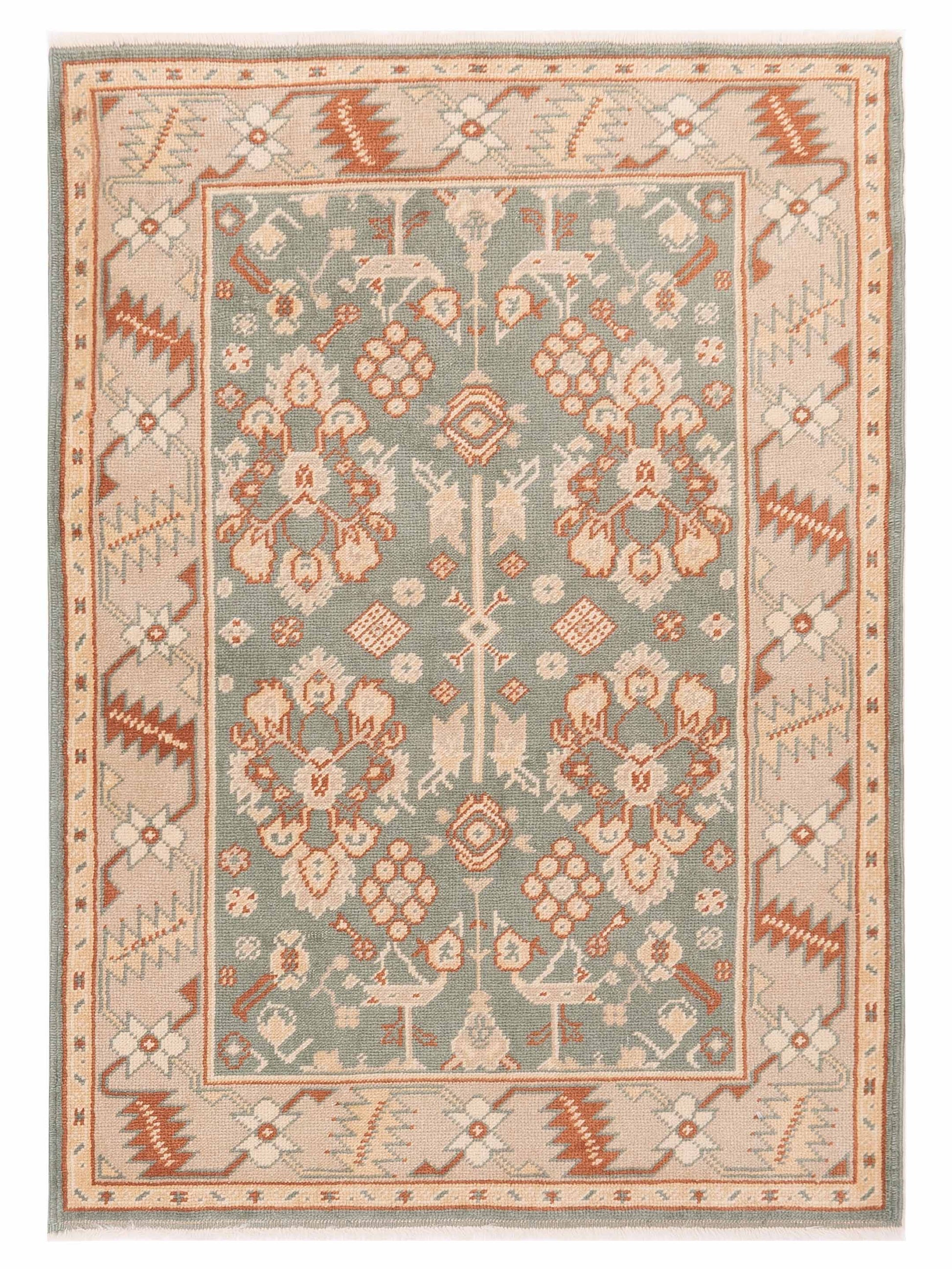 Pasha Anadol Oushak  Green Ivory Traditional