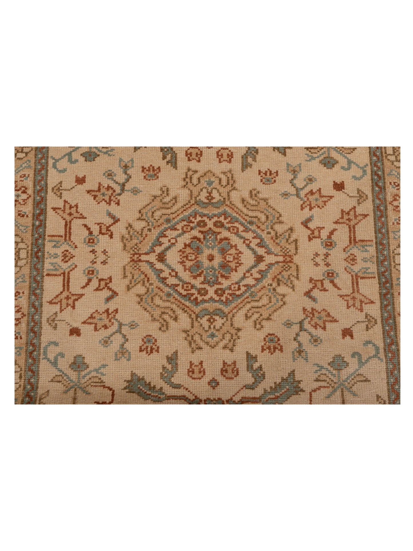 Oushak Ivory Gold 4.4x5.7 Hand Knotted Rug