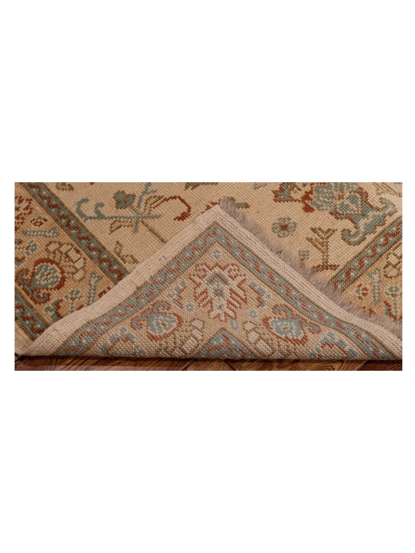 Oushak Ivory Gold 4.4x5.7 Hand Knotted Rug