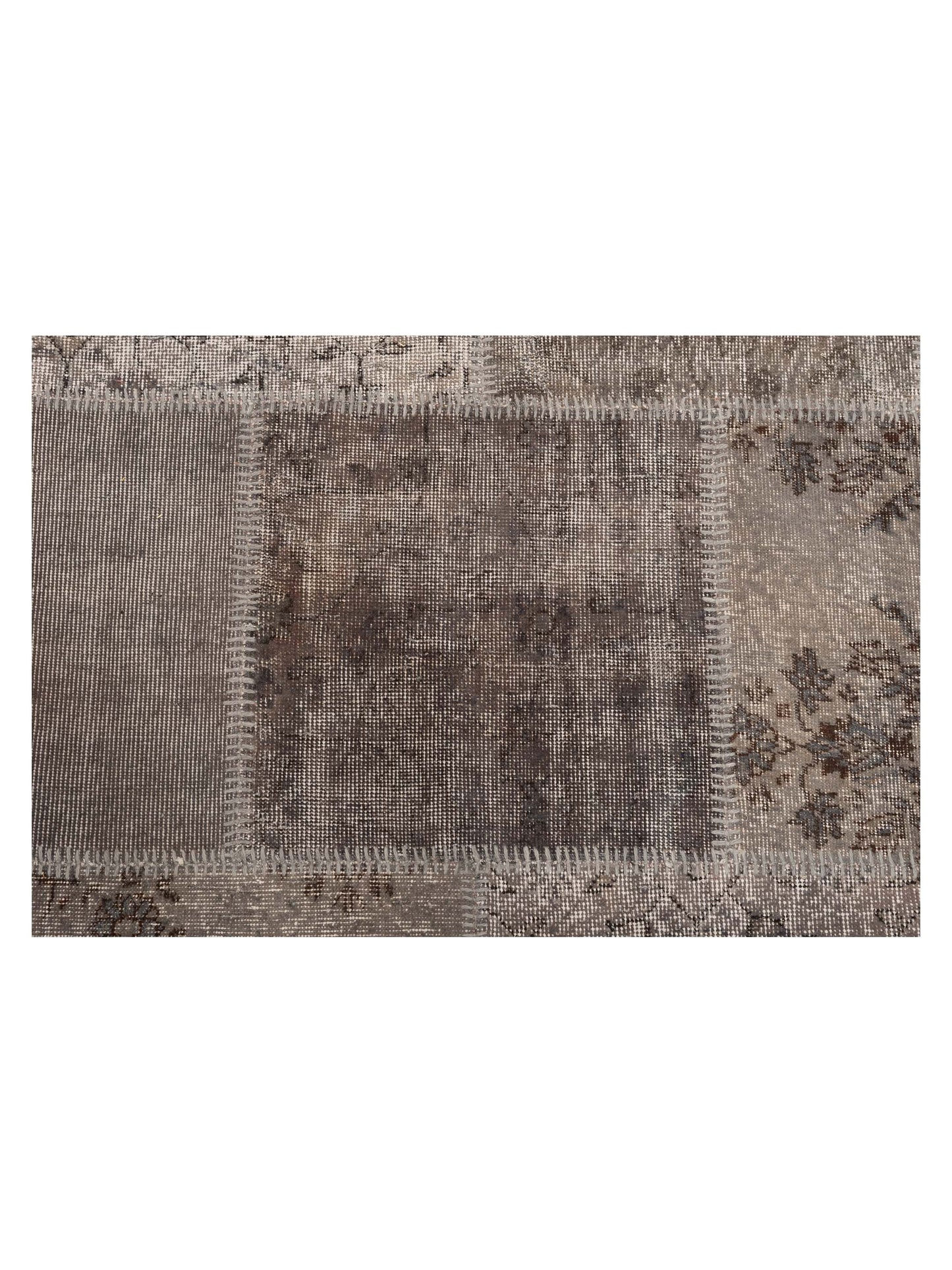 Patchwork Gray 8.1x10 Hand Knotted Rug