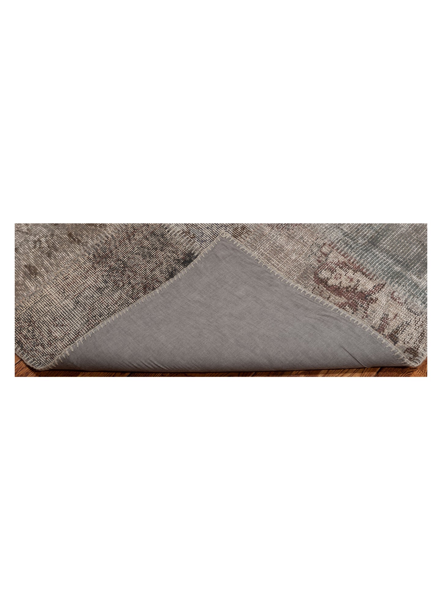 Patchwork Gray 8.1x10 Hand Knotted Rug