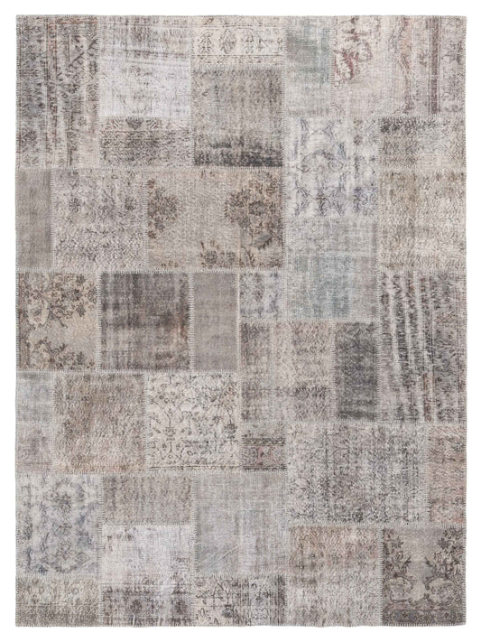Pasha Turkish Vestige Patchwork  Gray  Contemporary