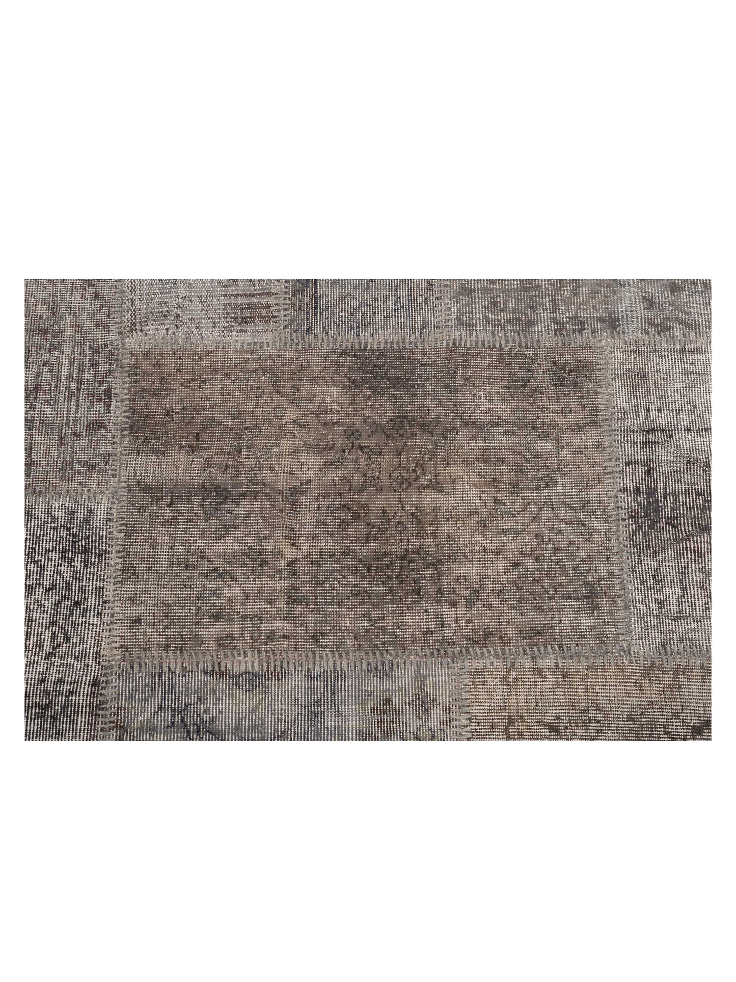 Patchwork Gray 8.1x10 Hand Knotted Rug