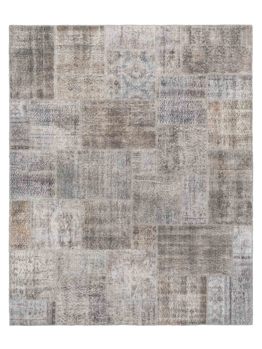 Pasha Turkish Vestige Patchwork  Gray  Contemporary