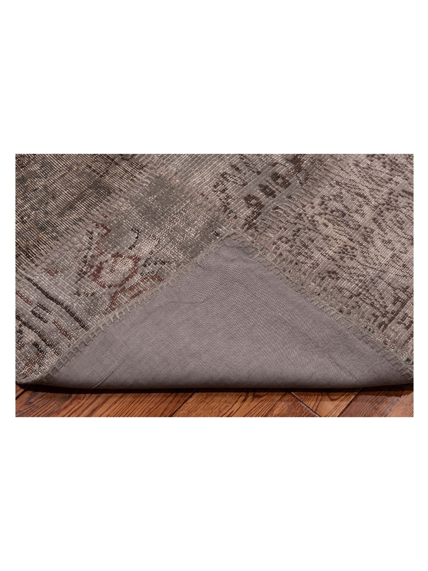 Patchwork Gray 9.1x12.1 Hand Knotted Rug