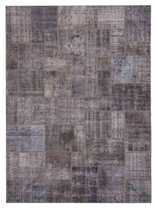 Pasha Turkish Vestige Patchwork  Dark Gray  Contemporary