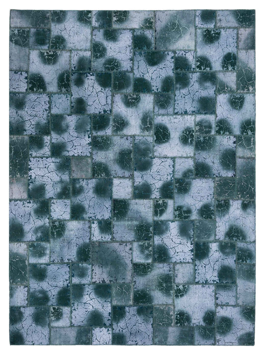 Pasha Turkish Vestige Patchwork  Green  Contemporary