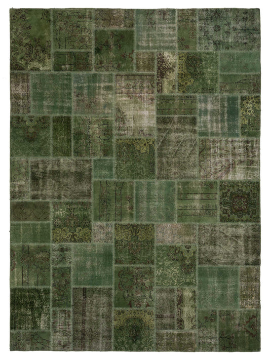 Pasha Turkish Vestige Patchwork  Green  Contemporary