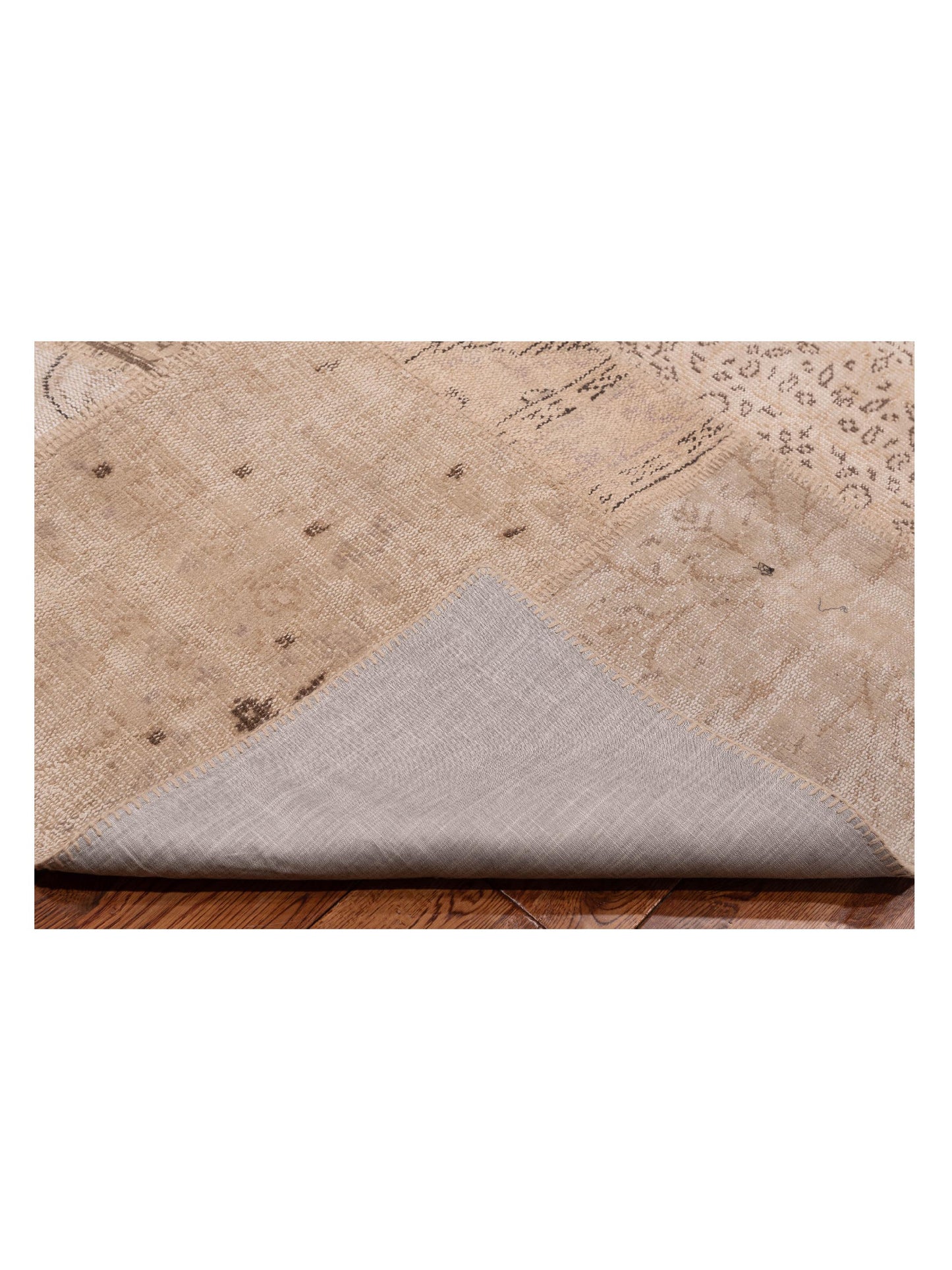 Patchwork Natural 9x12 Hand Knotted Rug