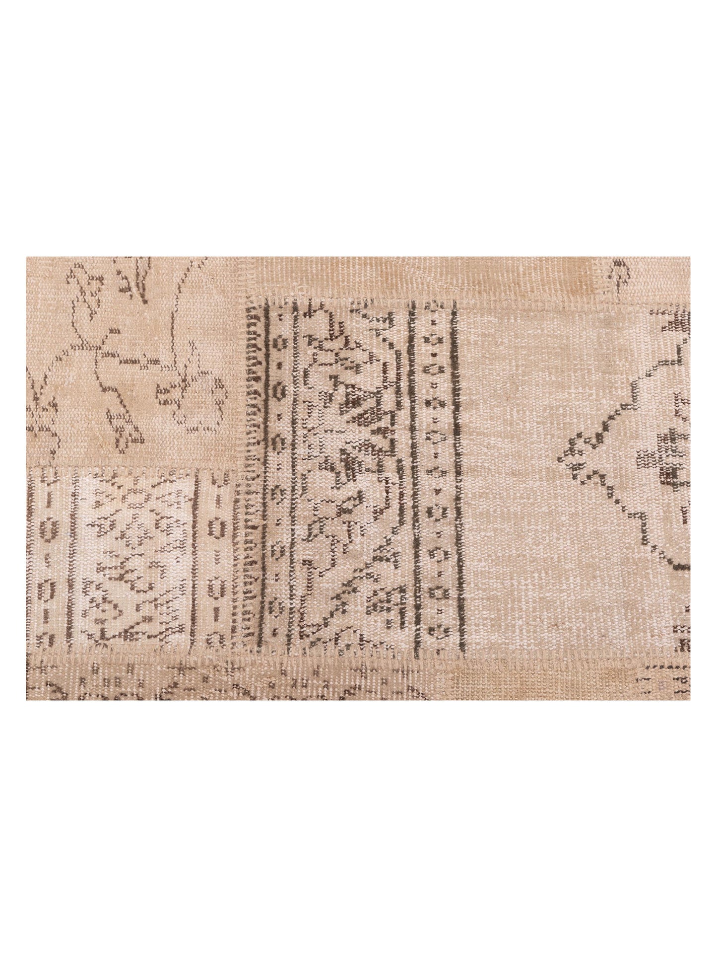 Patchwork Natural 9x12 Hand Knotted Rug