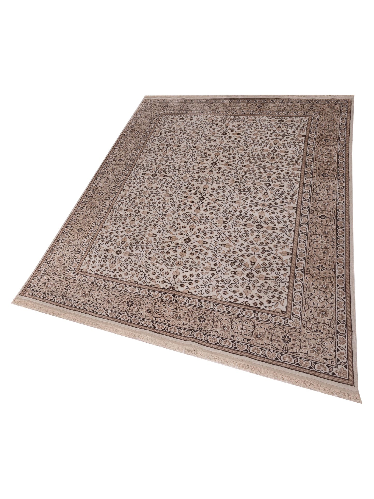 Caesarea Ivory Beige 6.7x9.6 Hand Knotted Rug