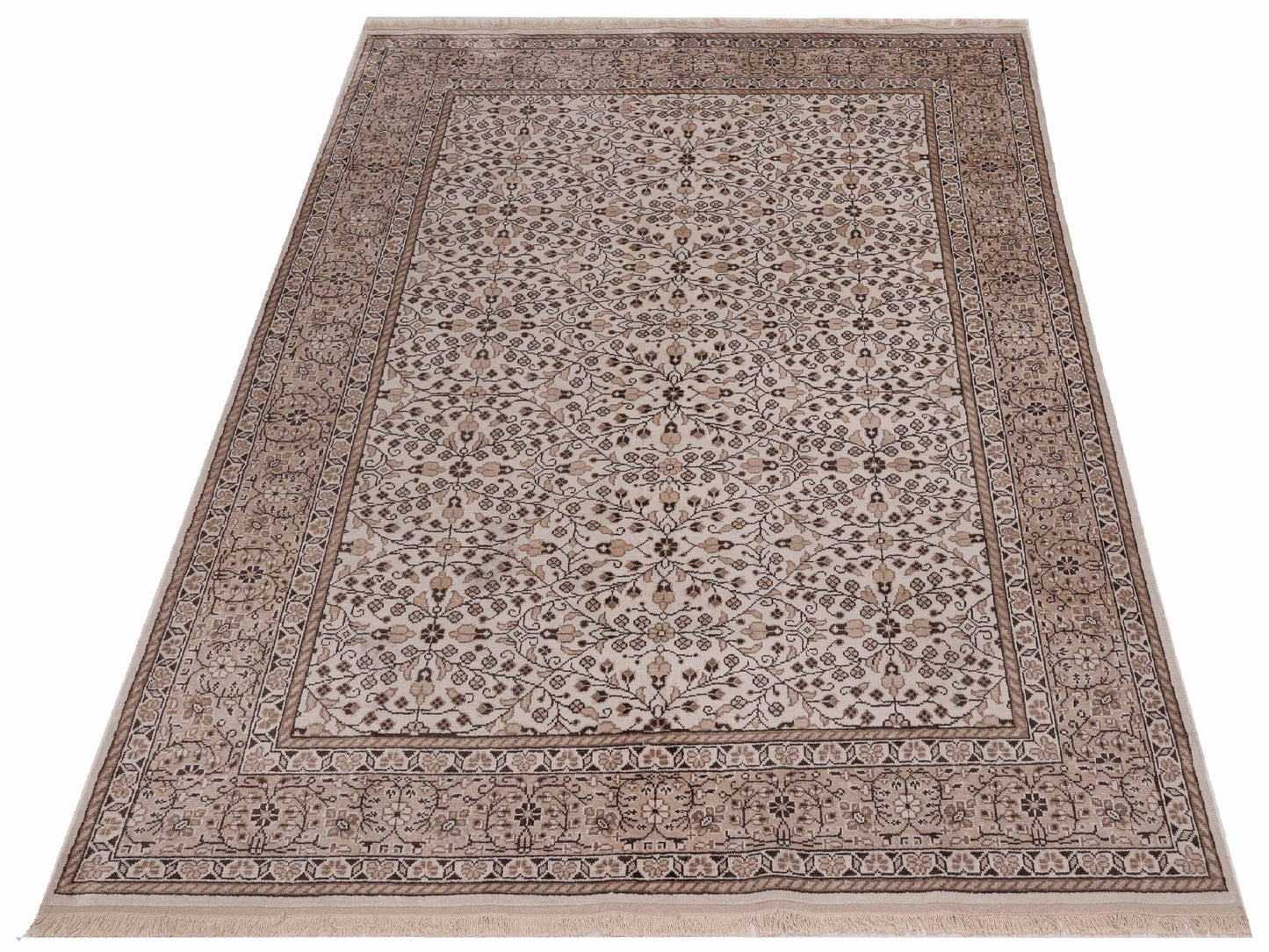 Caesarea Ivory Beige 6.7x9.6 Hand Knotted Rug