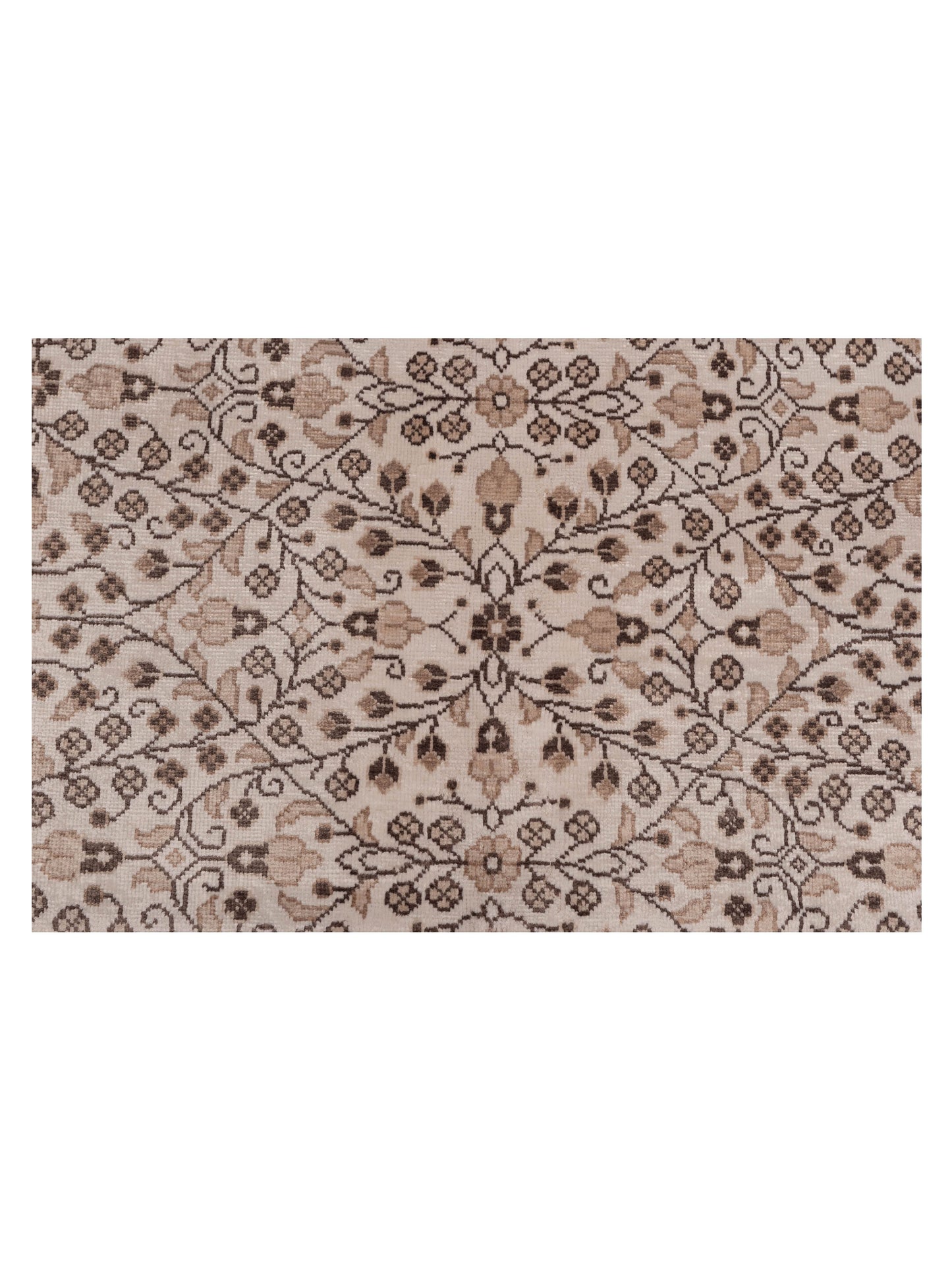 Caesarea Ivory Beige 6.7x9.6 Hand Knotted Rug