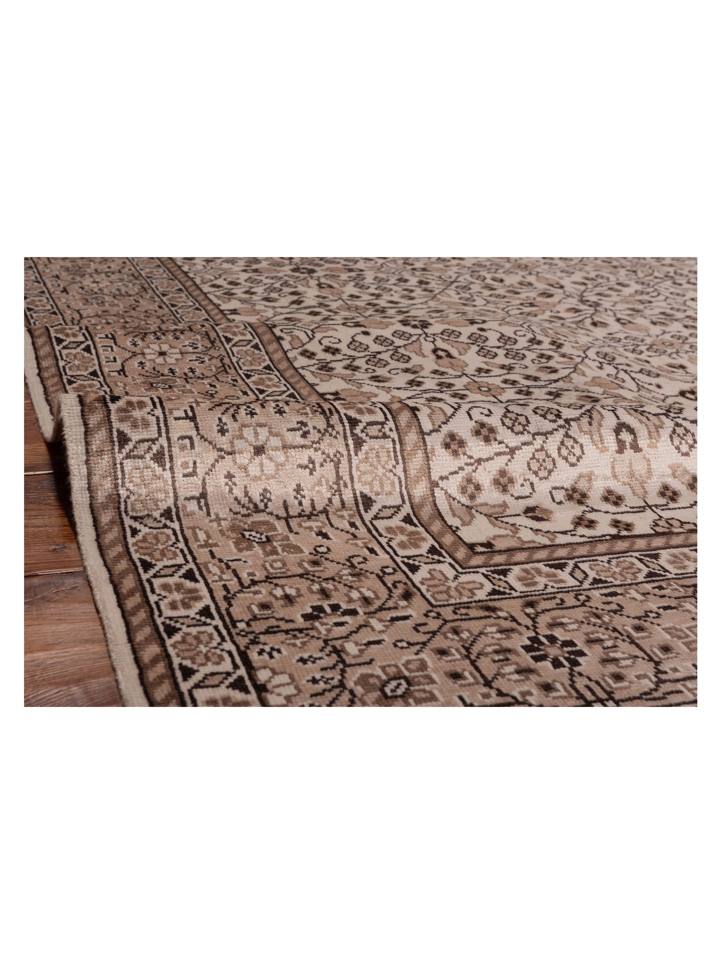Caesarea Ivory Beige 6.7x9.6 Hand Knotted Rug