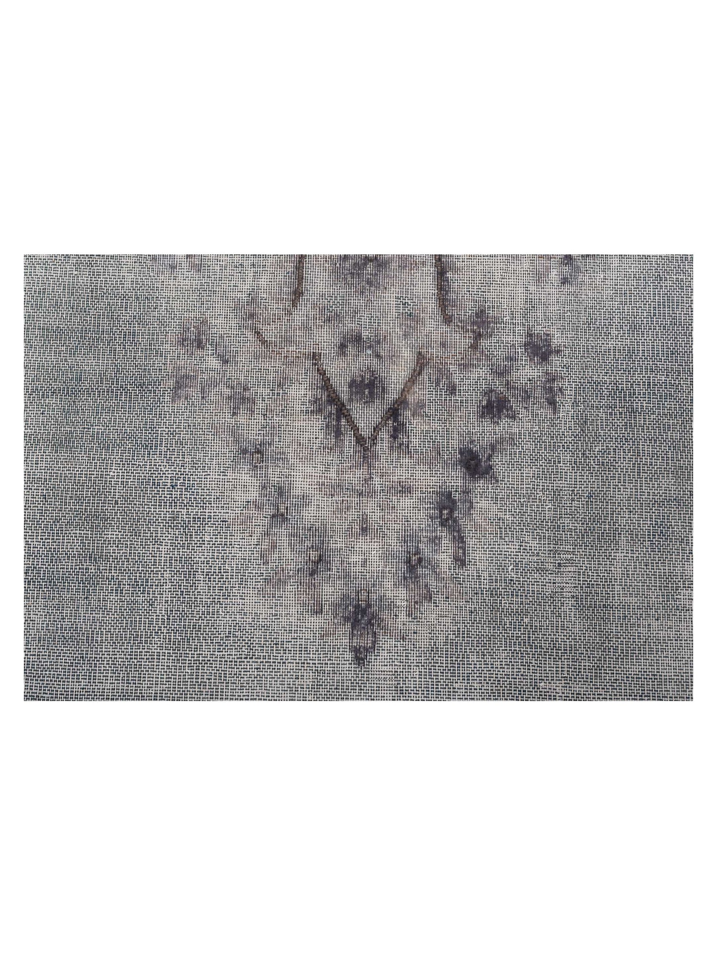 Vintage Light Gray 9.9x13.7 Hand Knotted Rug