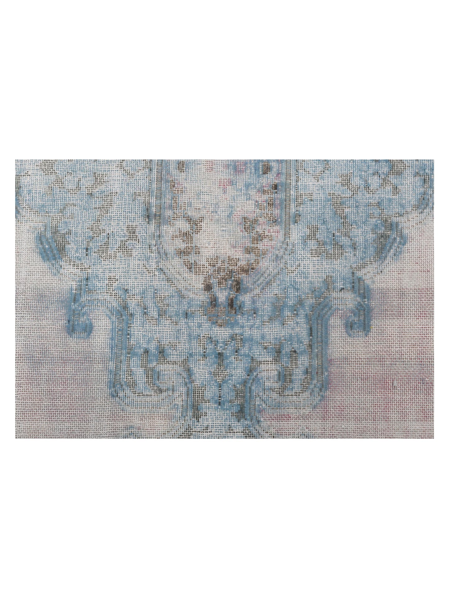 Vintage Light Blue 9.3x12.2 Hand Knotted Rug