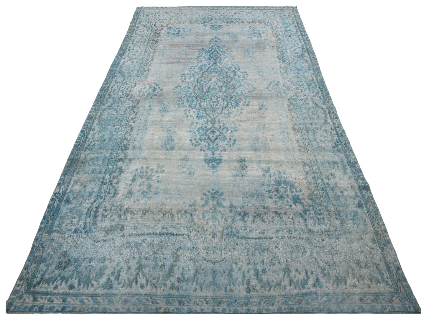 Vintage Blue 9.9x15.2 Hand Knotted Rug