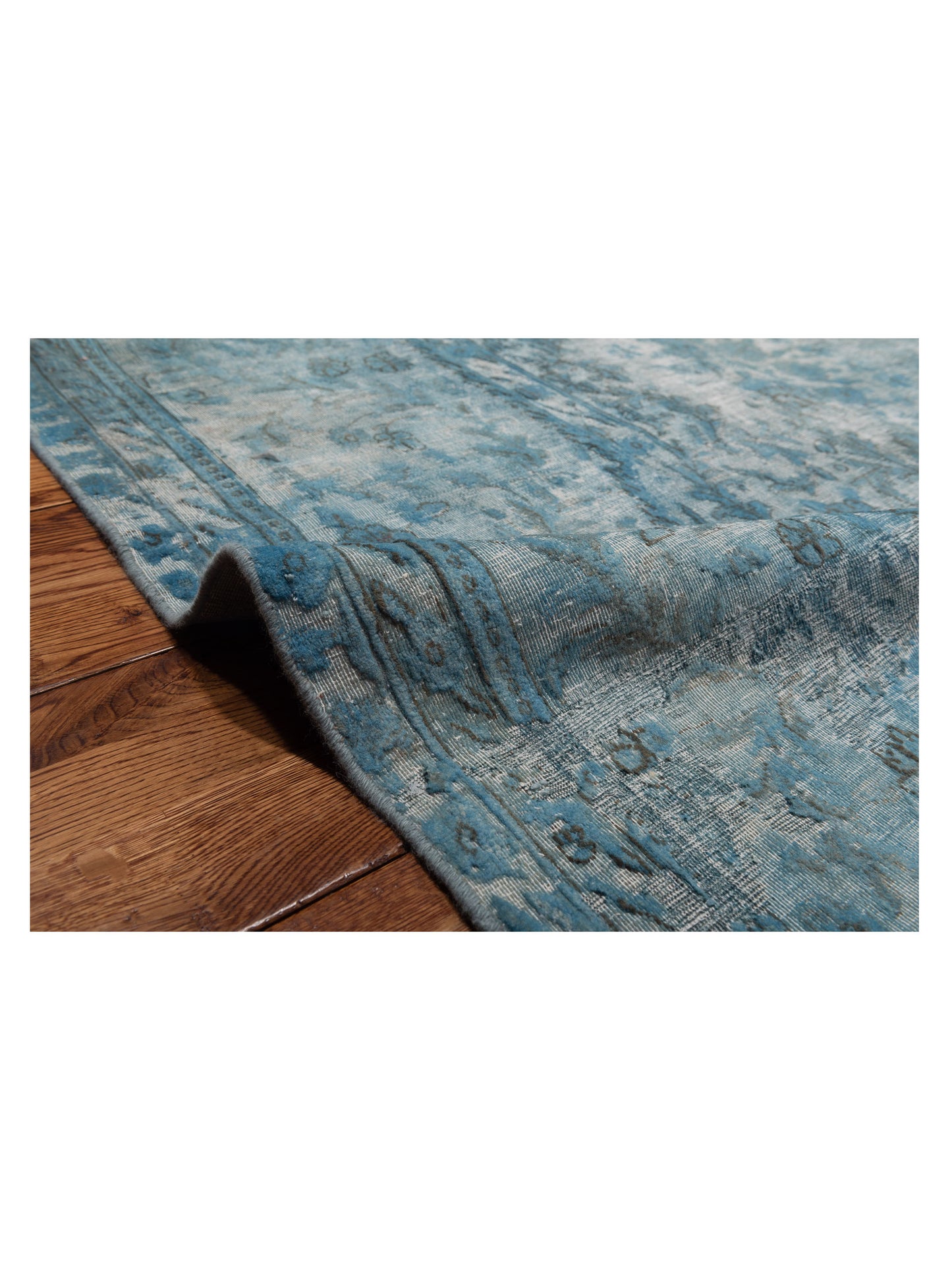 Vintage Blue 9.9x15.2 Hand Knotted Rug