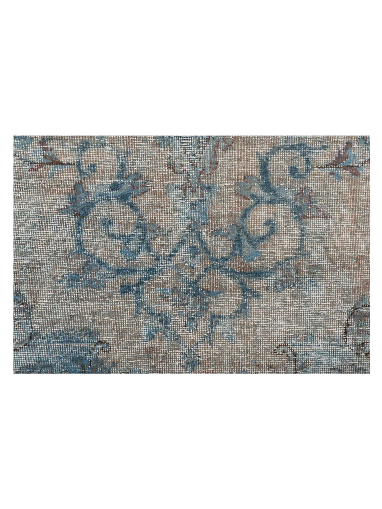 Vintage Blue 9.6x13.3 Hand Knotted Rug