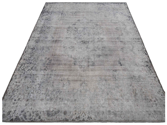 Vintage Light Gray 10.1x12.10 Hand Knotted Rug