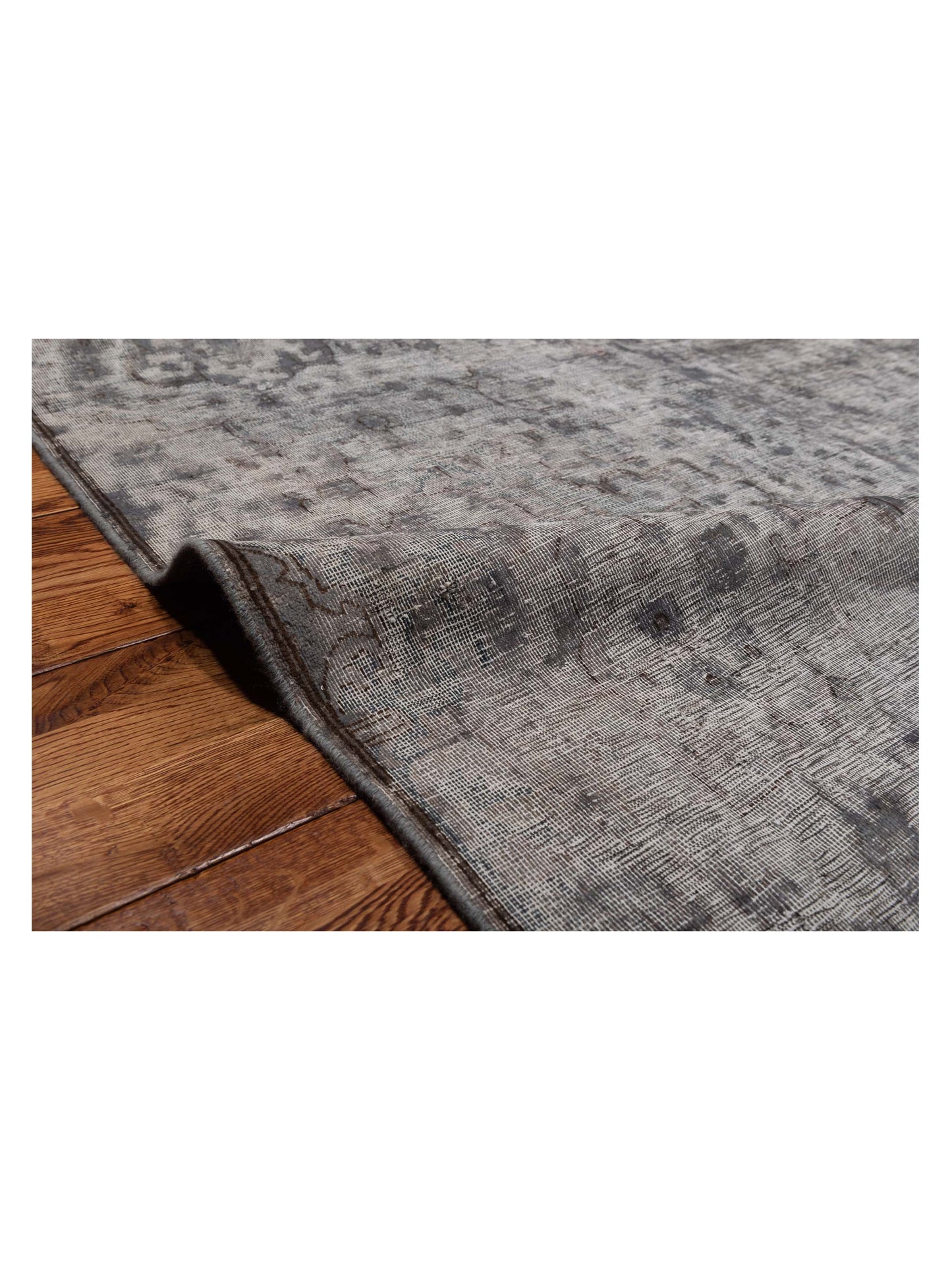 Vintage Light Gray 10.1x12.10 Hand Knotted Rug