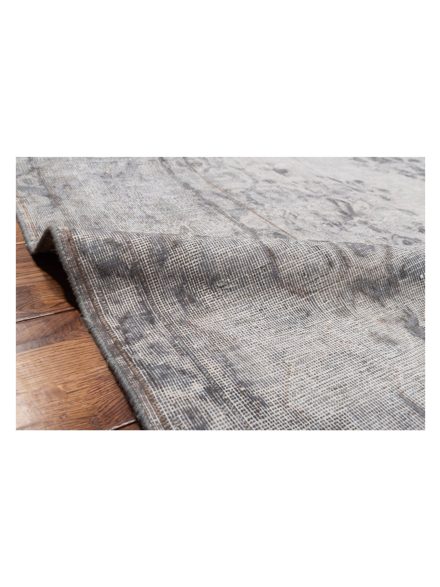 Vintage Silver 8.8x11.5 Hand Knotted Rug