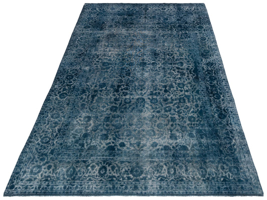 Vintage Indigo 9.4x13.4 Hand Knotted Rug