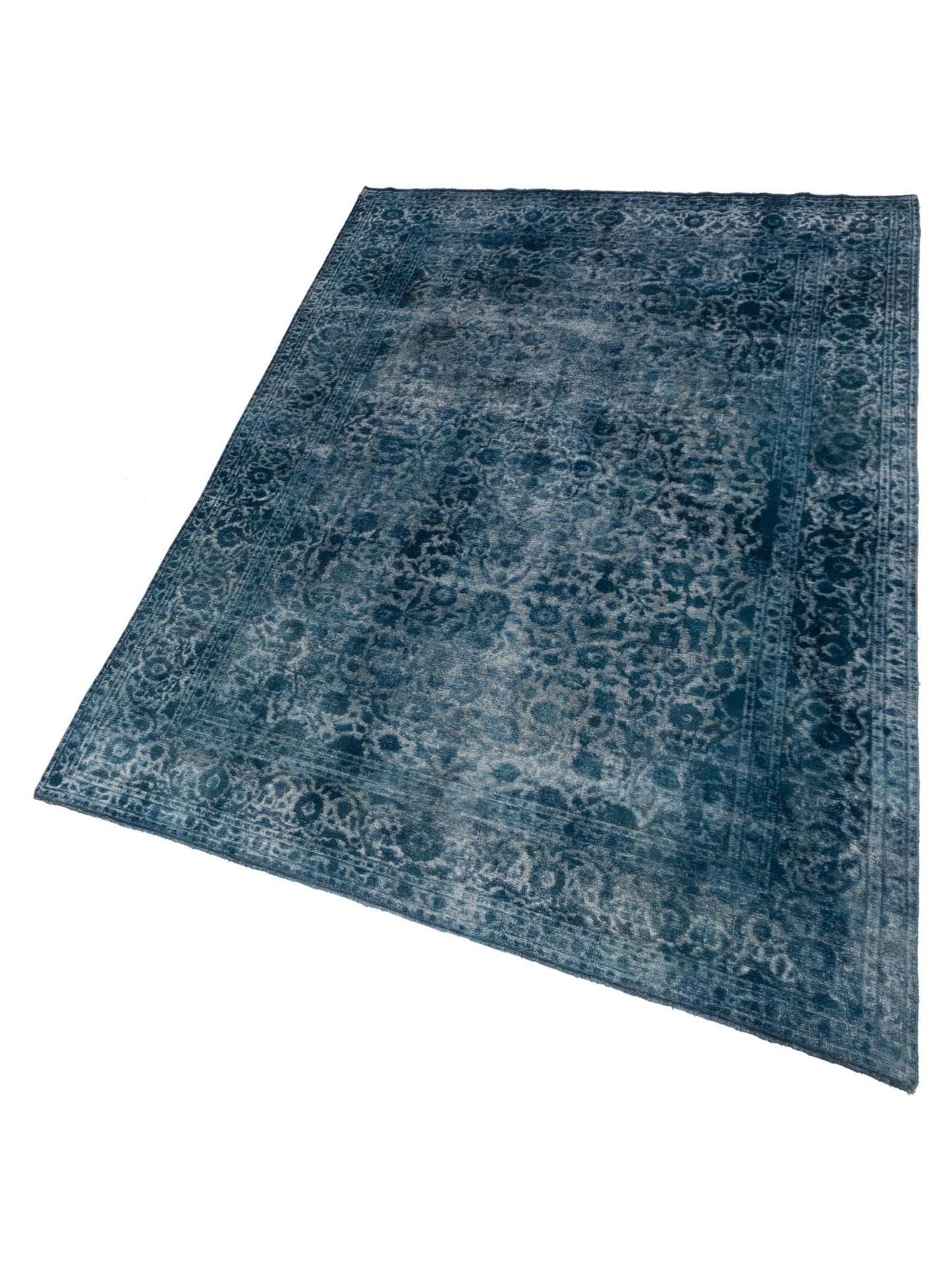 Vintage Indigo 9.4x13.4 Hand Knotted Rug