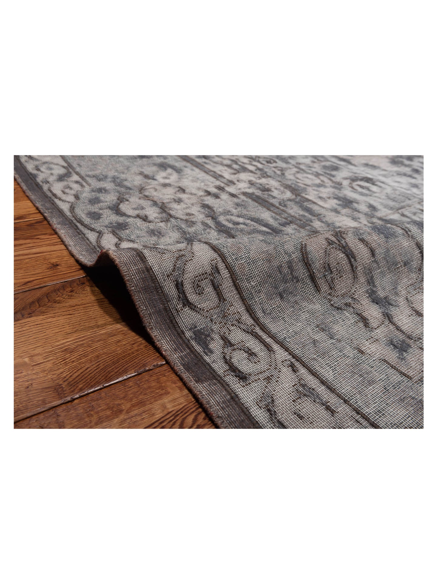 Vintage Gray 9.9x13.1 Hand Knotted Rug