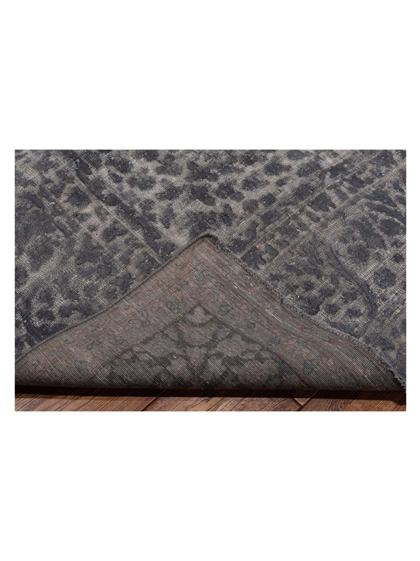 Vintage Gray 9.9x12.11 Hand Knotted Rug