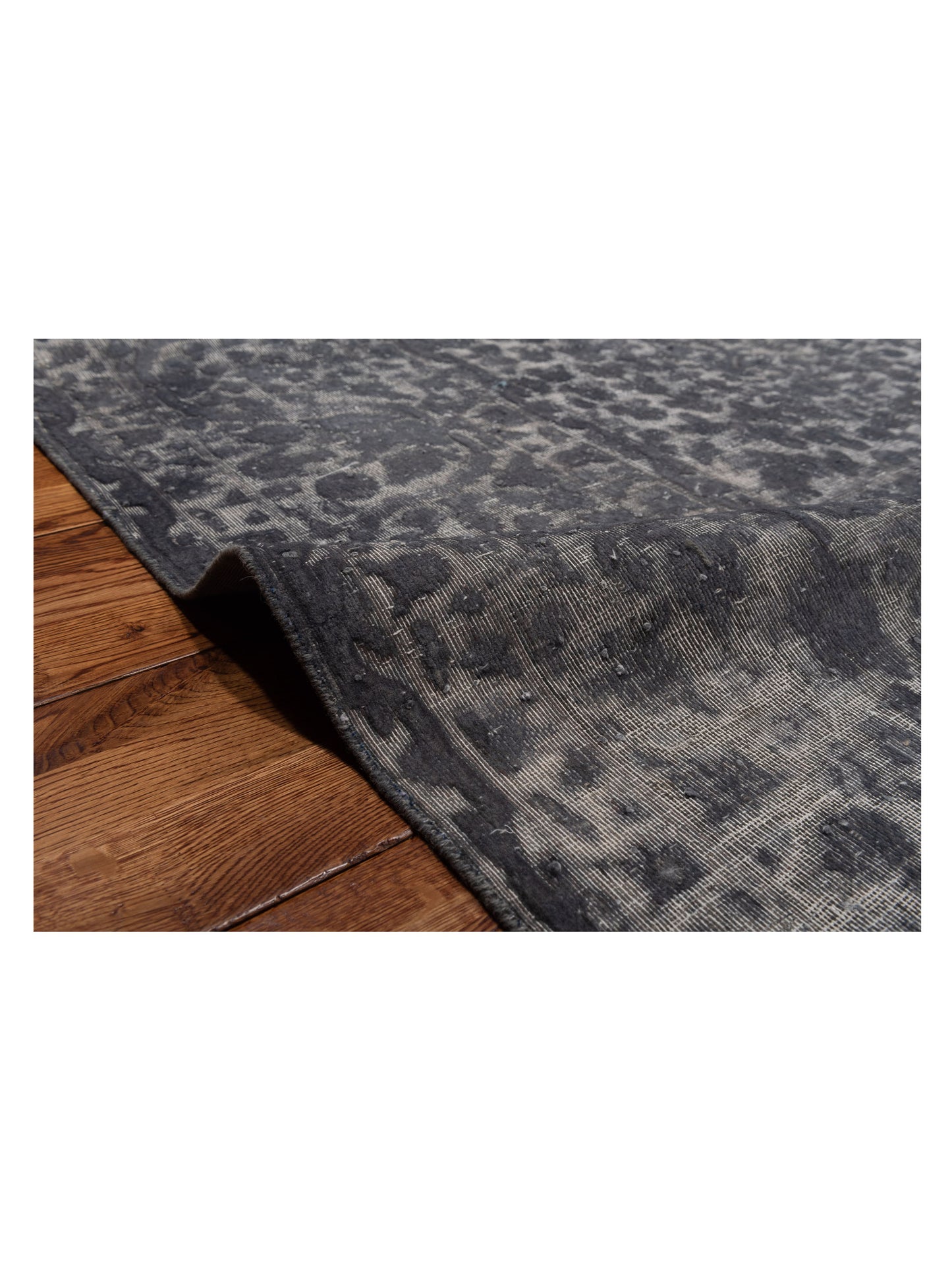 Vintage Gray 9.9x12.11 Hand Knotted Rug