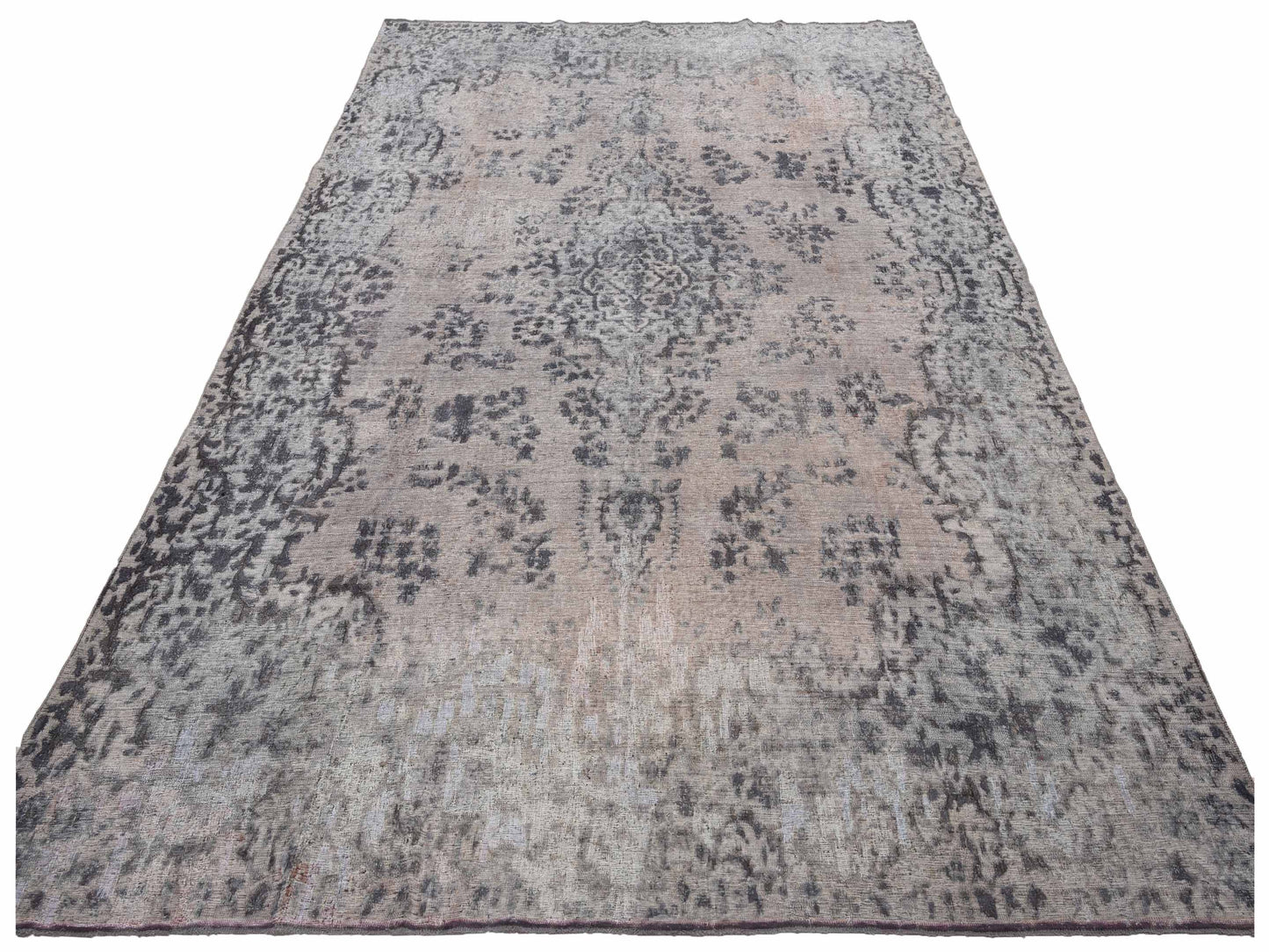 Vintage Gray 9.10x13.9 Hand Knotted Rug