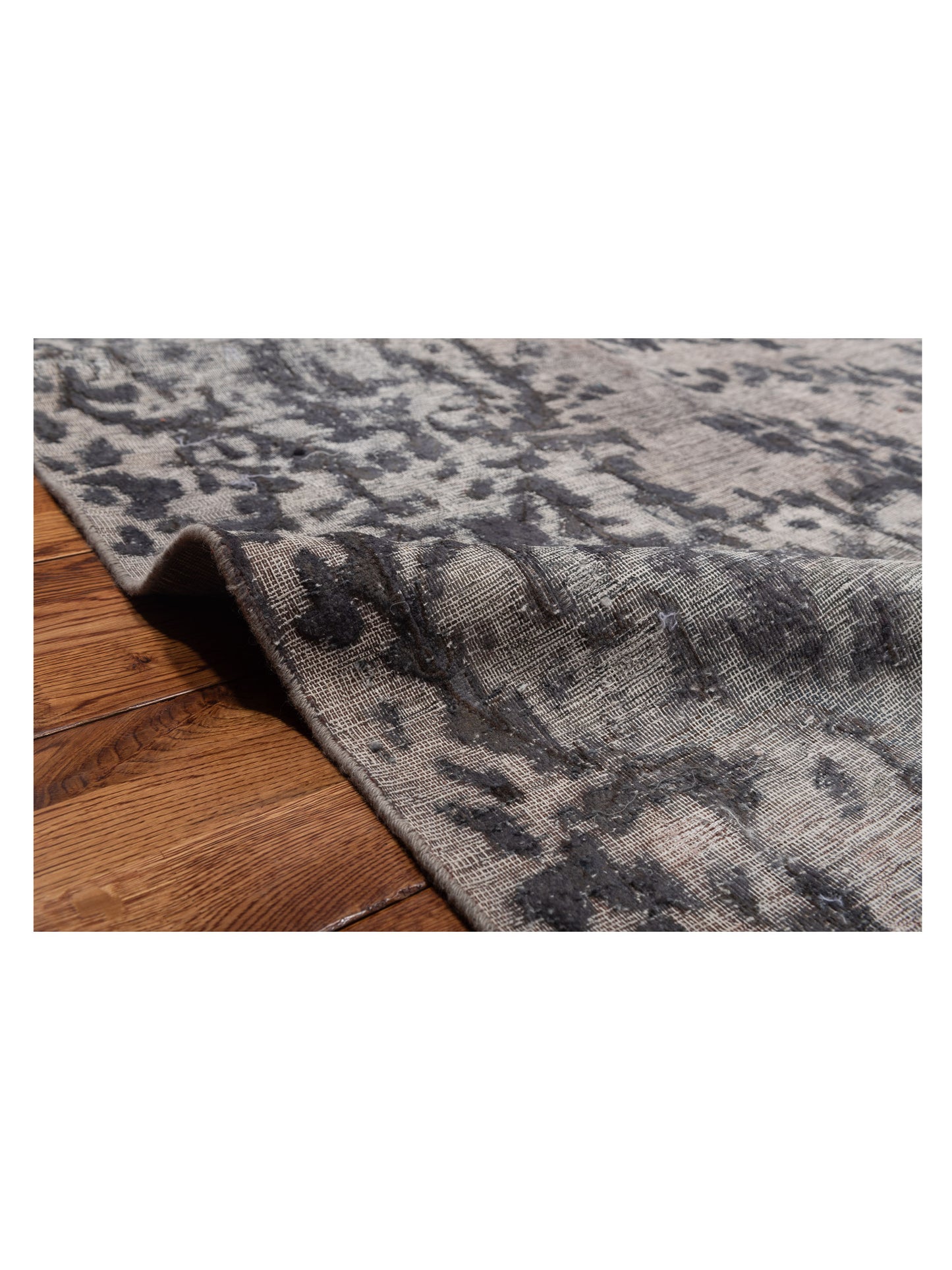 Vintage Gray 9.10x13.9 Hand Knotted Rug