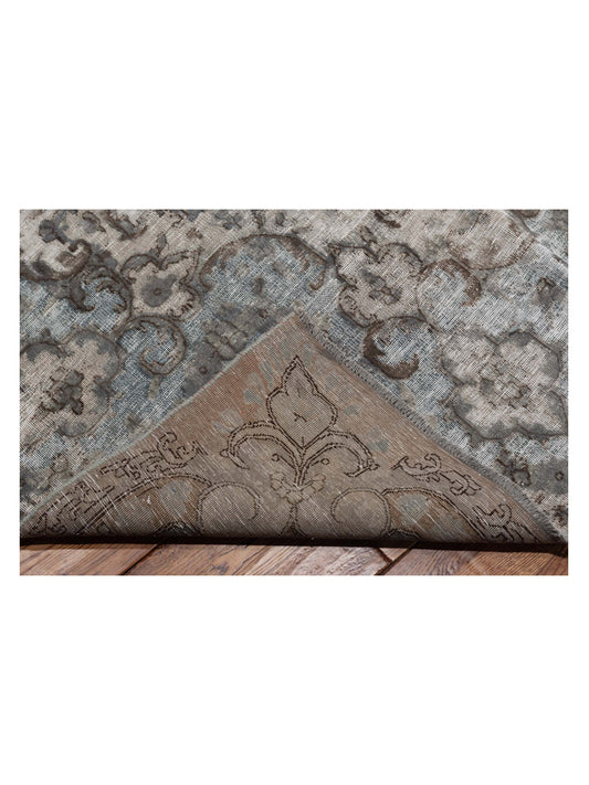 Vintage Light Gray Gray 10.2x14 Hand Knotted Rug