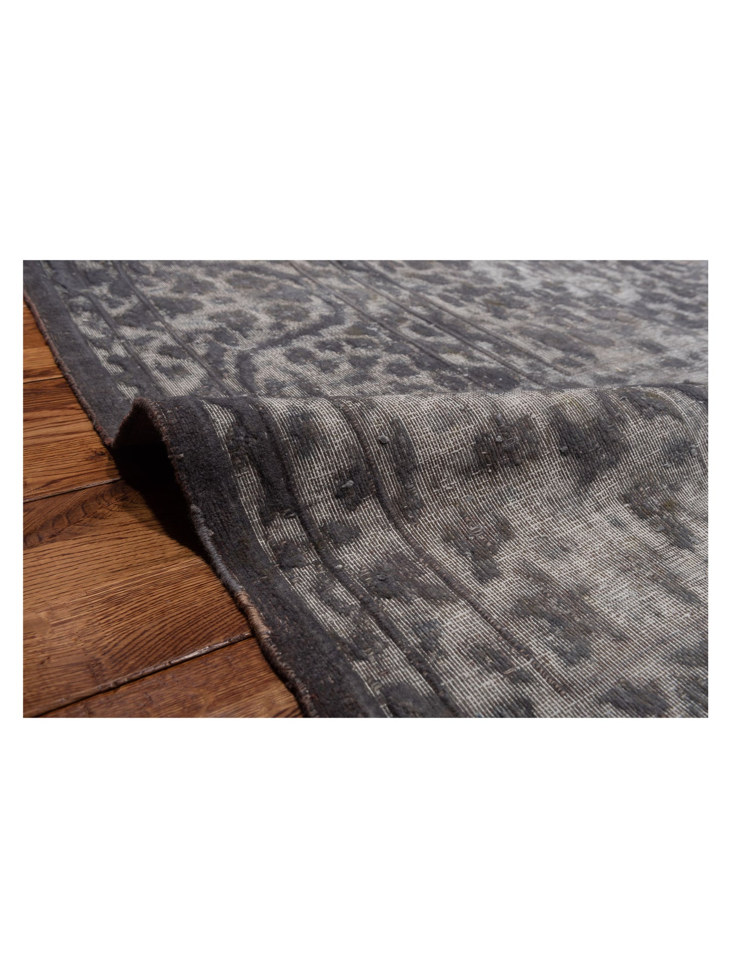 Vintage Gray 10.2x12.11 Hand Knotted Rug