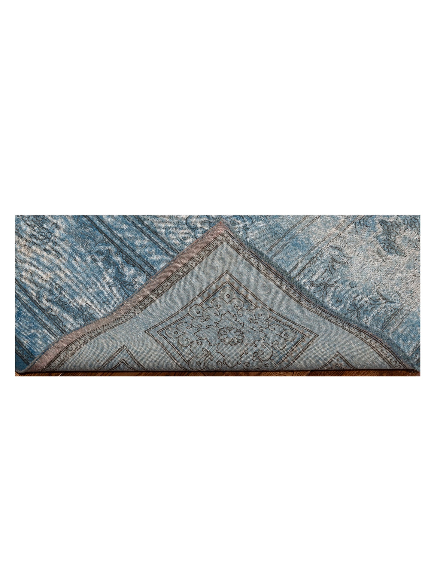 Vintage Blue Blue 9.9x13.9 Hand Knotted Rug