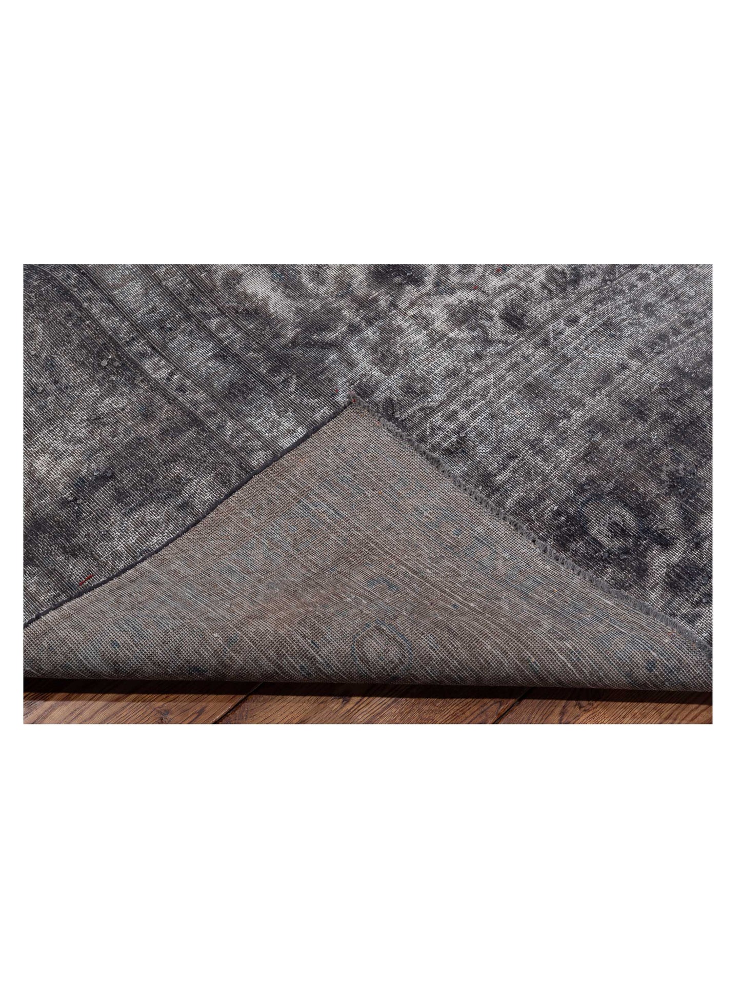 Vintage Gray 9.1x12.9 Hand Knotted Rug