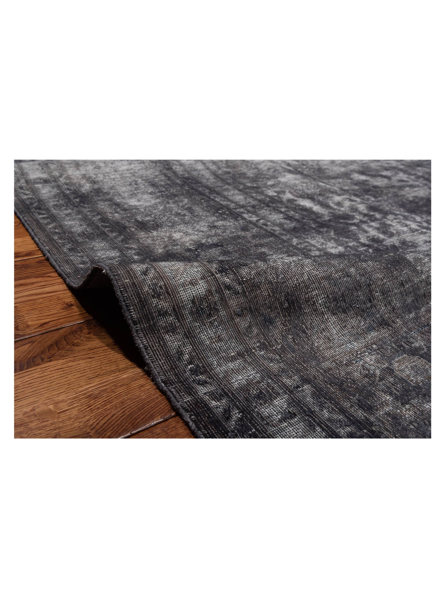 Vintage Gray 9.1x12.9 Hand Knotted Rug