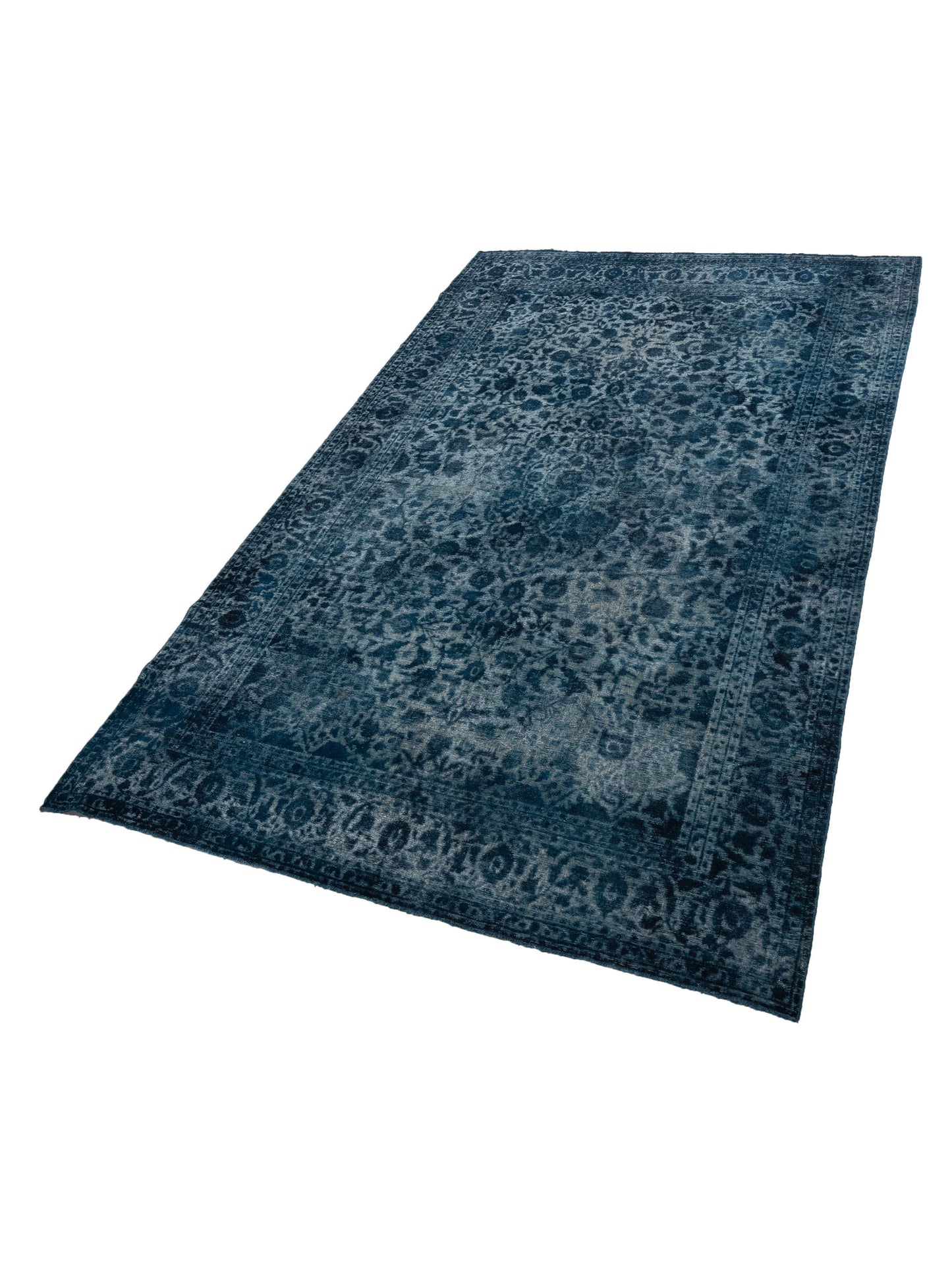 Vintage Indigo 9.8x15.6 Hand Knotted Rug