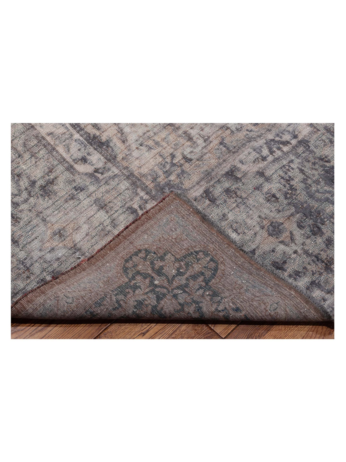 Vintage Gray 9.10x13.5 Hand Knotted Rug