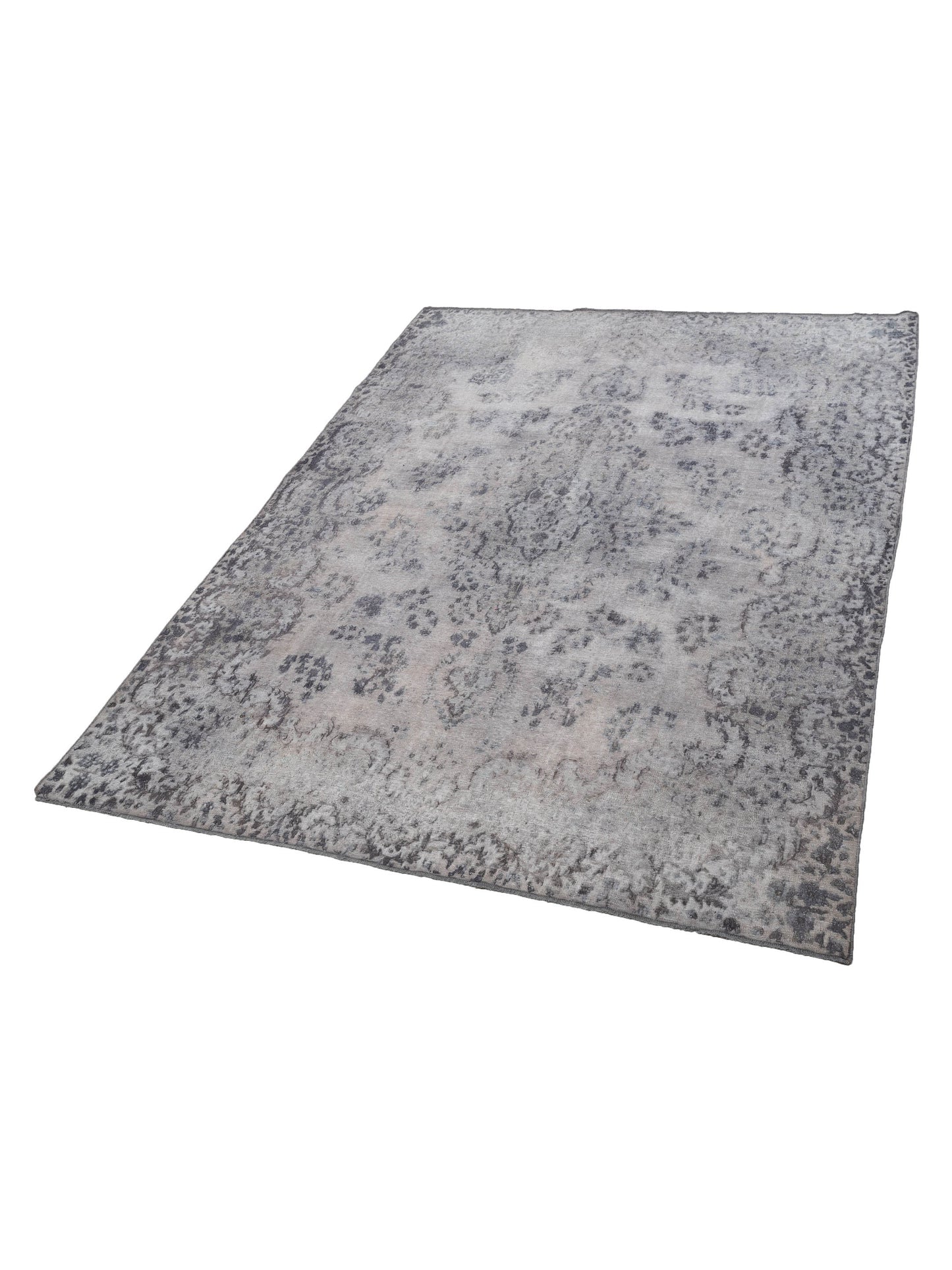 Vintage Gray 9.8x12.10 Hand Knotted Rug