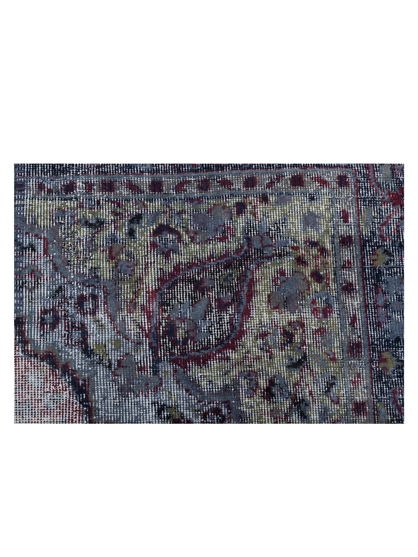 Patchwork Gray 8.1x9.1 Hand Knotted Rug