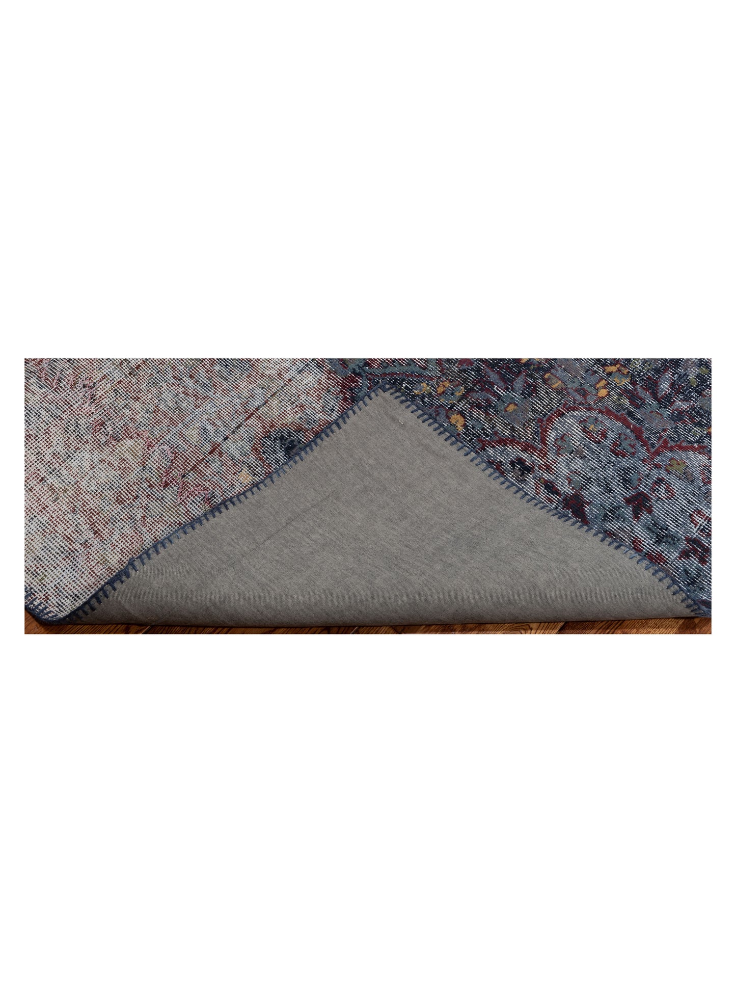 Patchwork Gray 8.1x9.1 Hand Knotted Rug