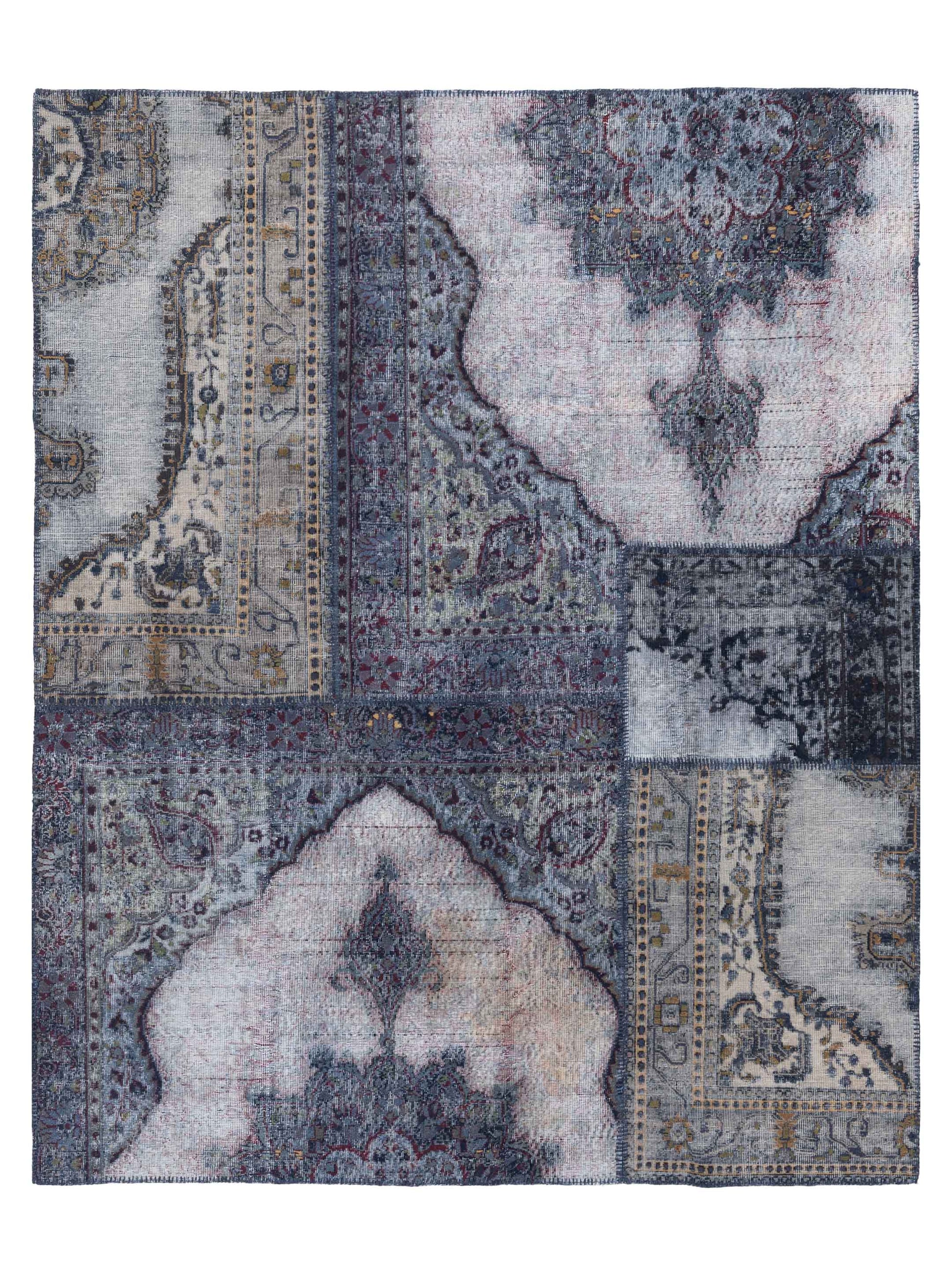 Pasha Turkish Vestige Patchwork  Gray  Contemporary