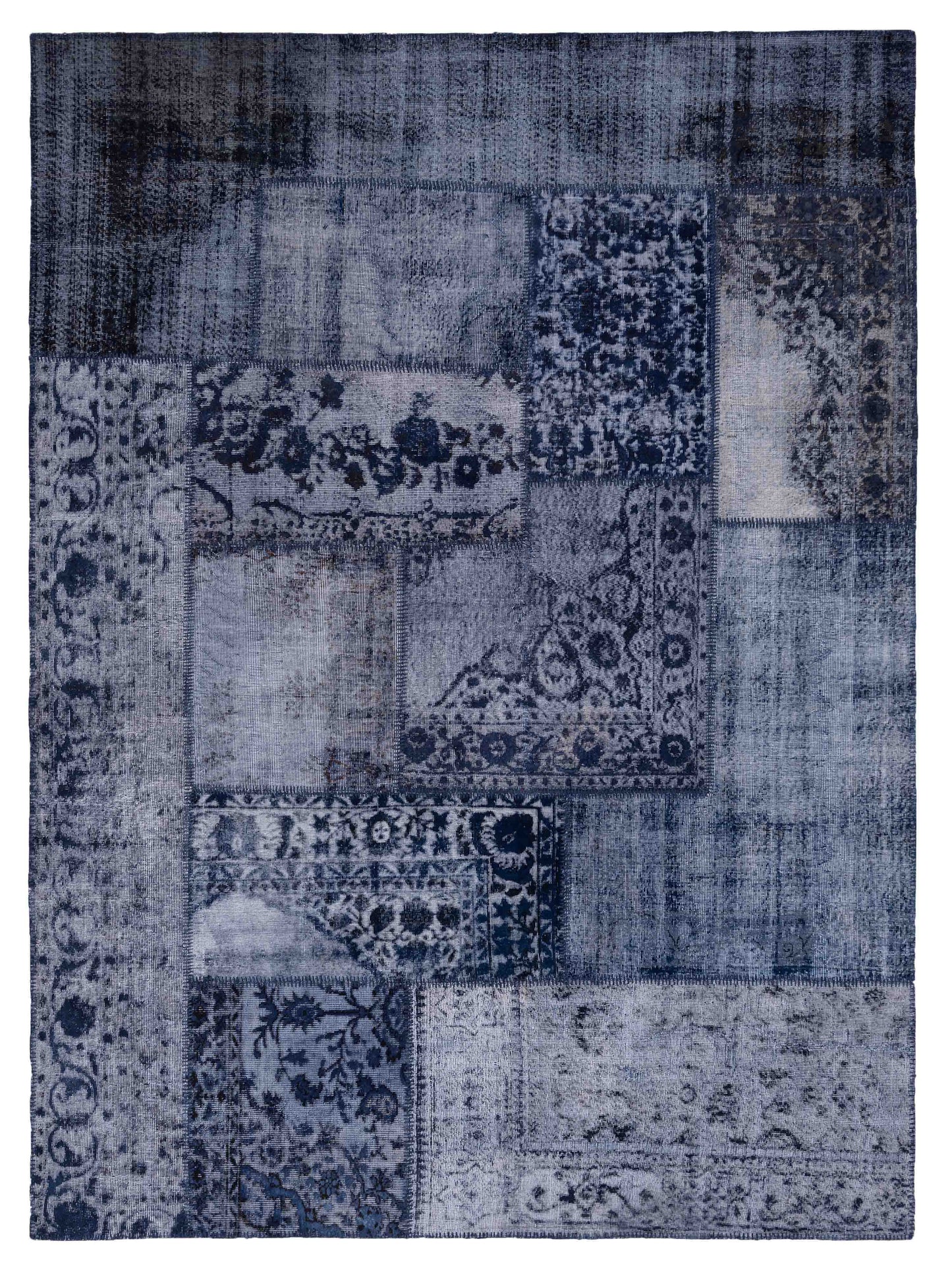 Pasha Turkish Vestige Patchwork  Navy  Contemporary