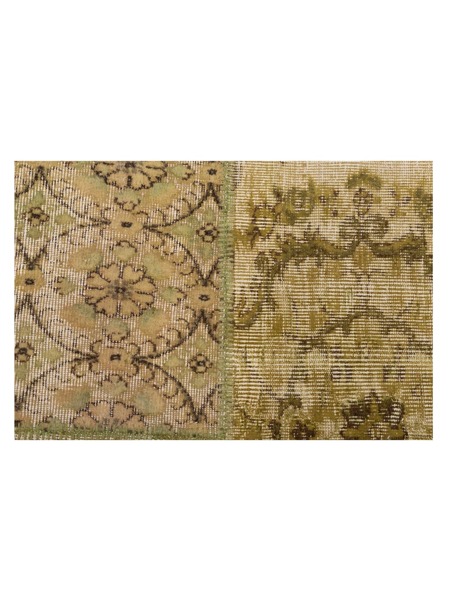 Patchwork Light Green 9x12 Hand Knotted Rug