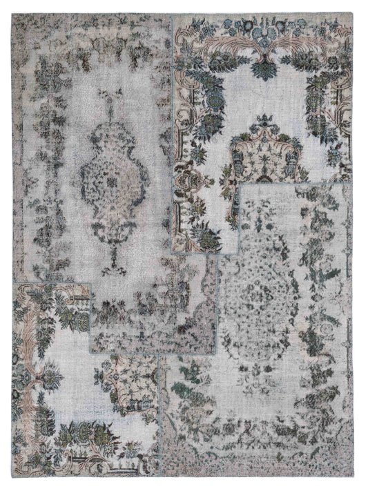 Pasha Turkish Vestige Patchwork  Blue  Contemporary